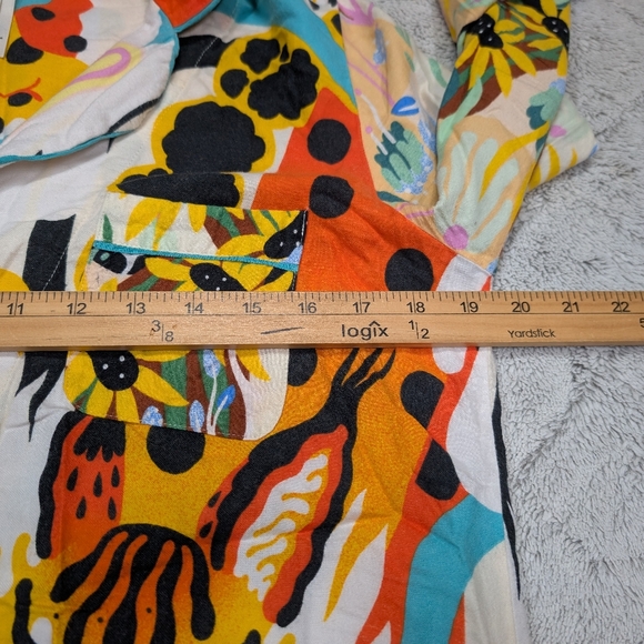 Marcus Navarro Anthropologie Pajamas Womens S Jungle Safari Tropical Sleep Set - Picture 6 of 11